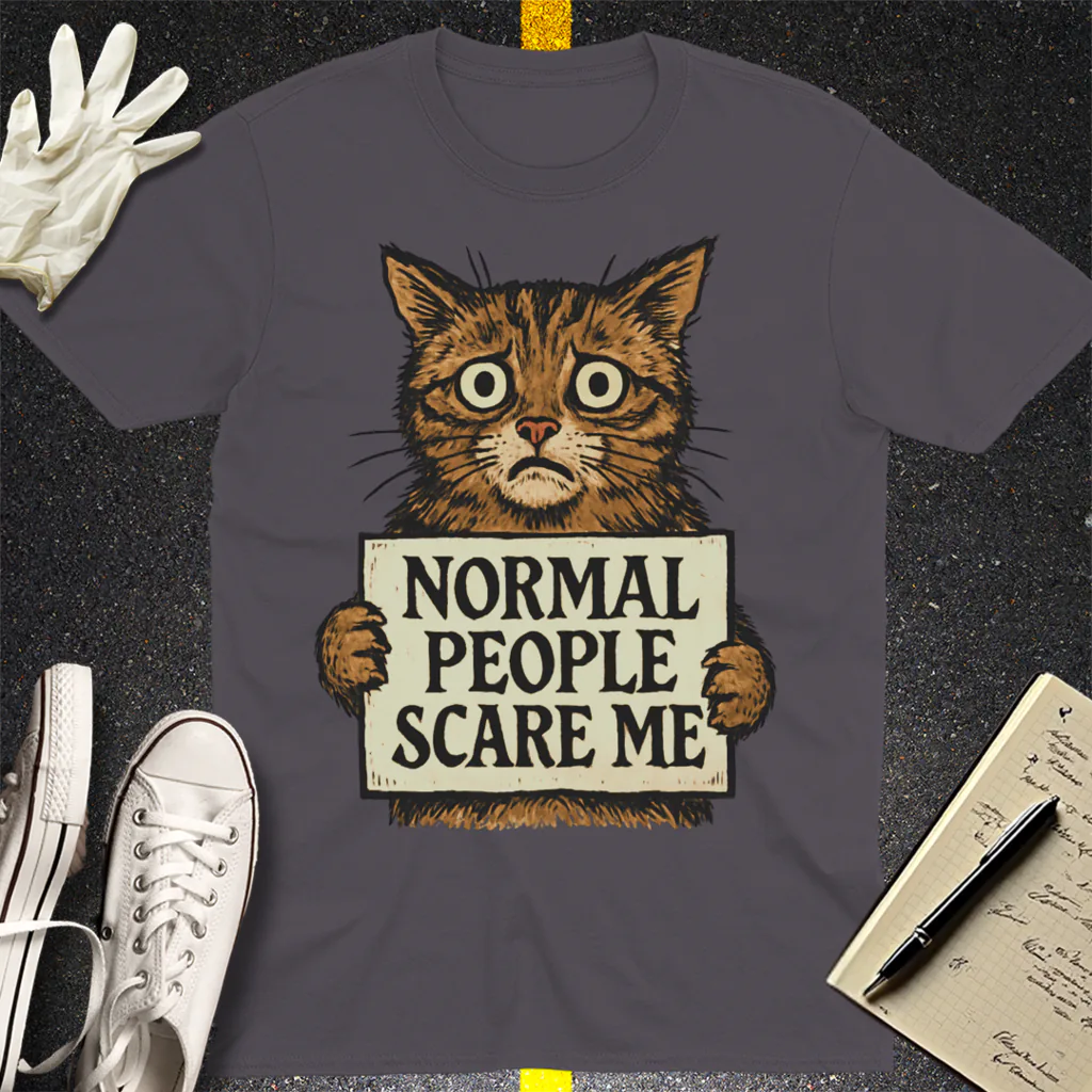 Normal People Scare Me T-Shirt - Charcoal