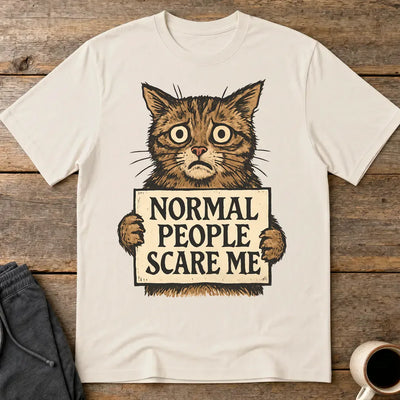 Normal People Scare Me T-Shirt - Ice Grey