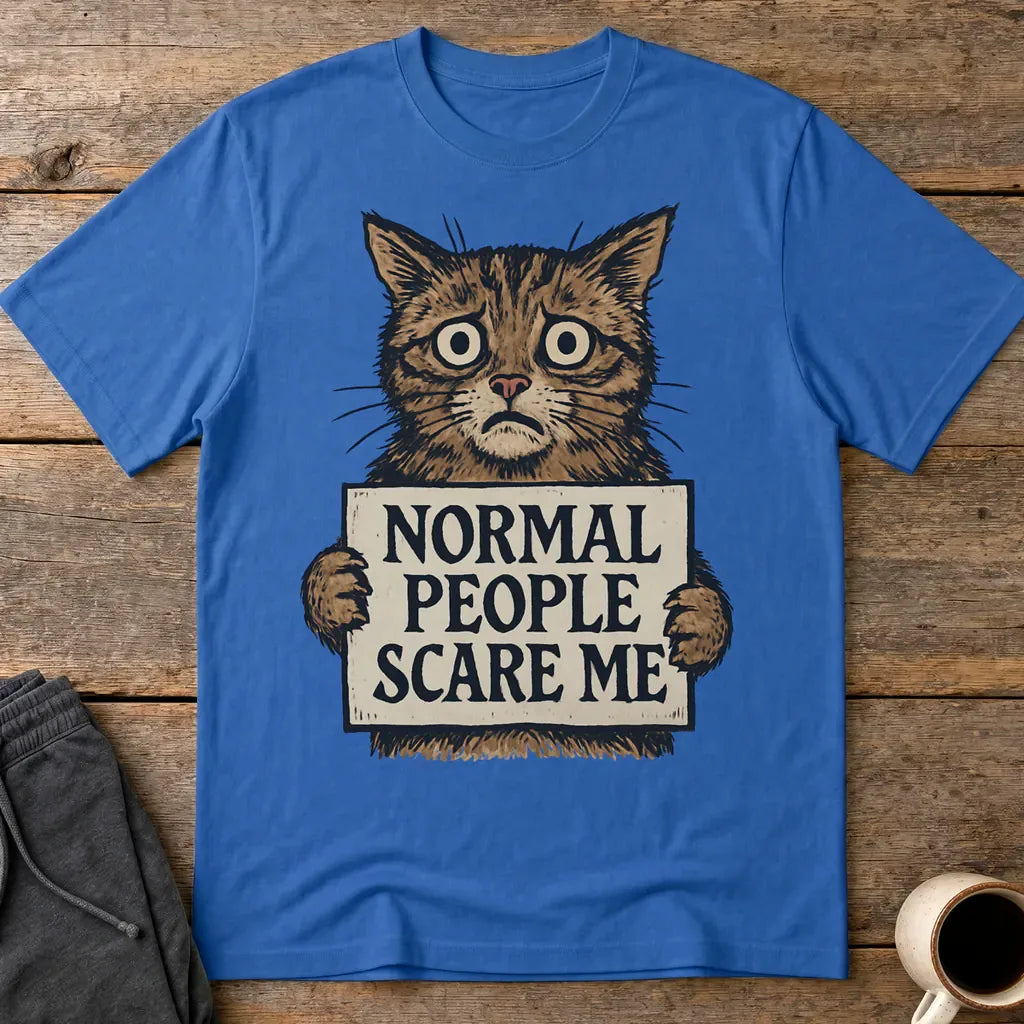 Normal People Scare Me T-Shirt - Royal