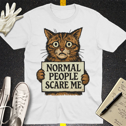 Normal People Scare Me T-Shirt - White