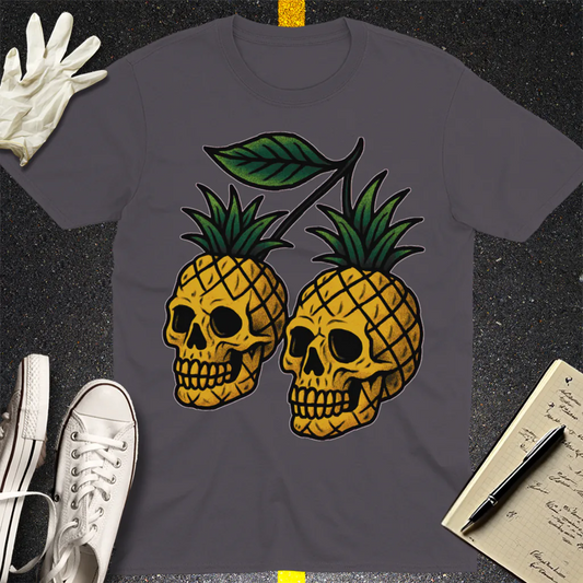 Pineapple Skulls T-Shirt - Charcoal