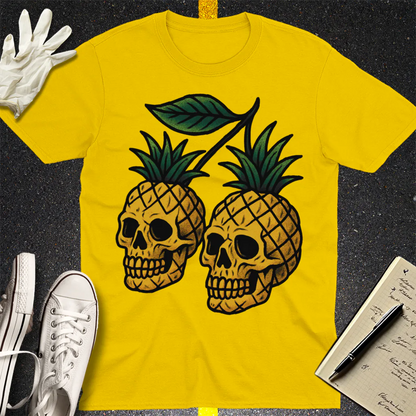 Pineapple Skulls T-Shirt - Daisy