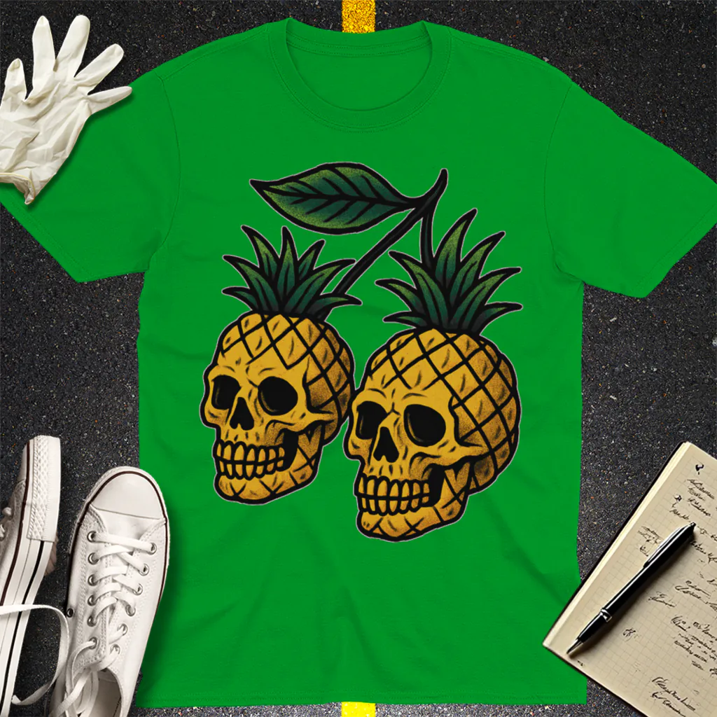 Pineapple Skulls T-Shirt - Irish Green