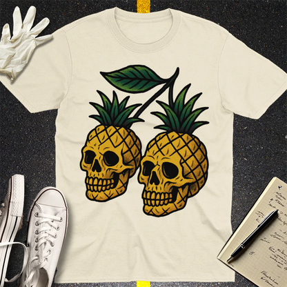 Pineapple Skulls T-Shirt - Natural