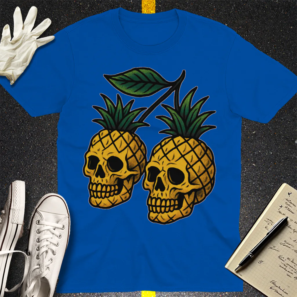 Pineapple Skulls T-Shirt - Royal