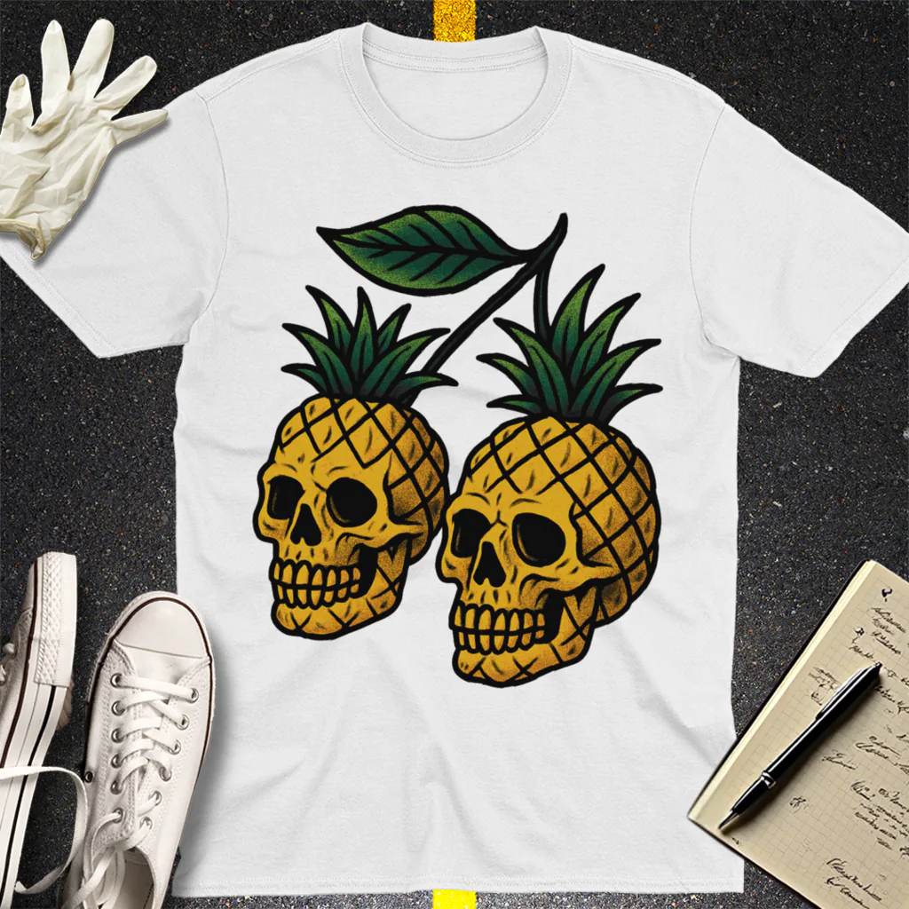 Pineapple Skulls T-Shirt - White