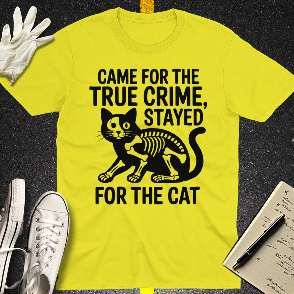 True Crime Cat Lover T-Shirt - Cornsilk