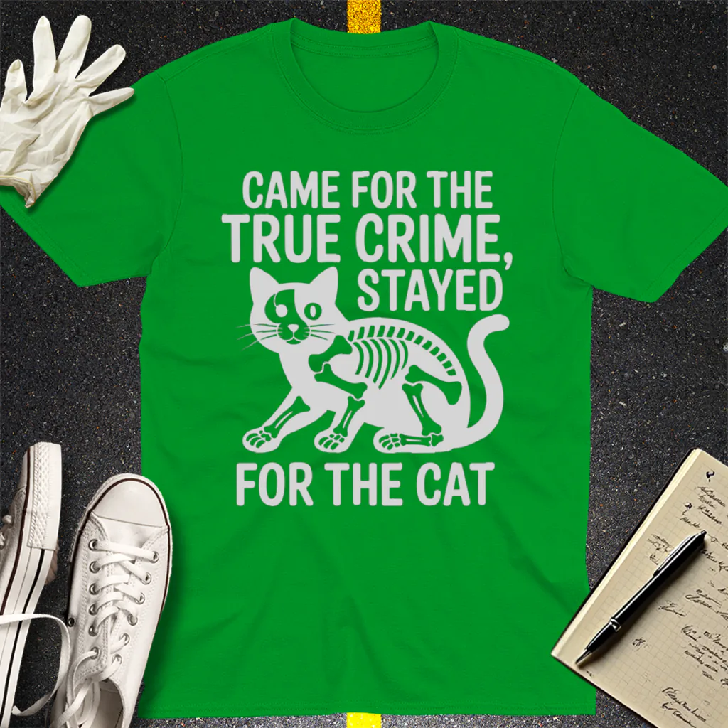 True Crime Cat Lover T-Shirt - Irish Green