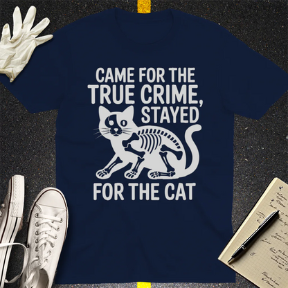 True Crime Cat Lover T-Shirt - Navy