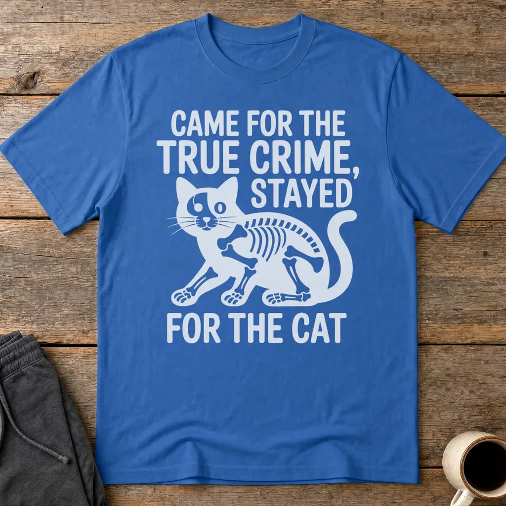 True Crime Cat Lover T-Shirt - Royal