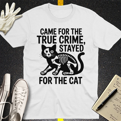 True Crime Cat Lover T-Shirt - White