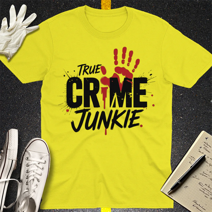 True Crime Junkie T-Shirt - Cornsilk