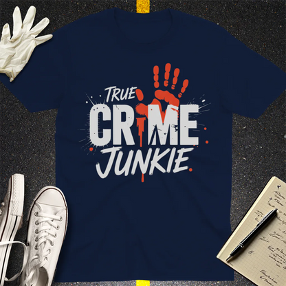 True Crime Junkie T-Shirt - Navy
