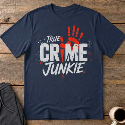 True Crime Junkie T-Shirt - Navy