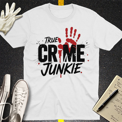 True Crime Junkie T-Shirt - White