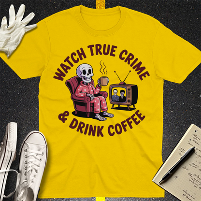 True Crime & Coffee T-Shirt - Daisy