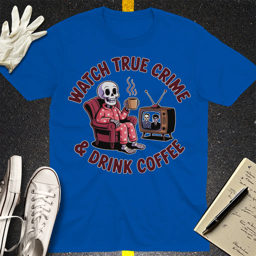 True Crime & Coffee T-Shirt - Royal