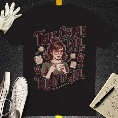 True Crime Girl T-Shirt - Black