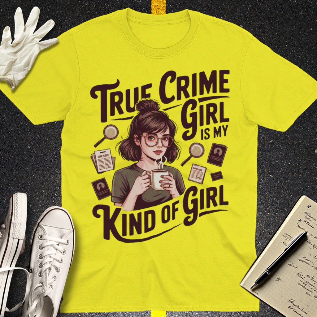 True Crime Girl T-Shirt - Cornsilk