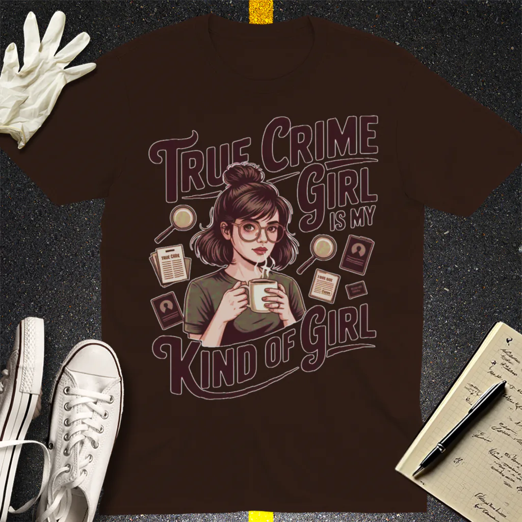 True Crime Girl T-Shirt - Dark Chocolate