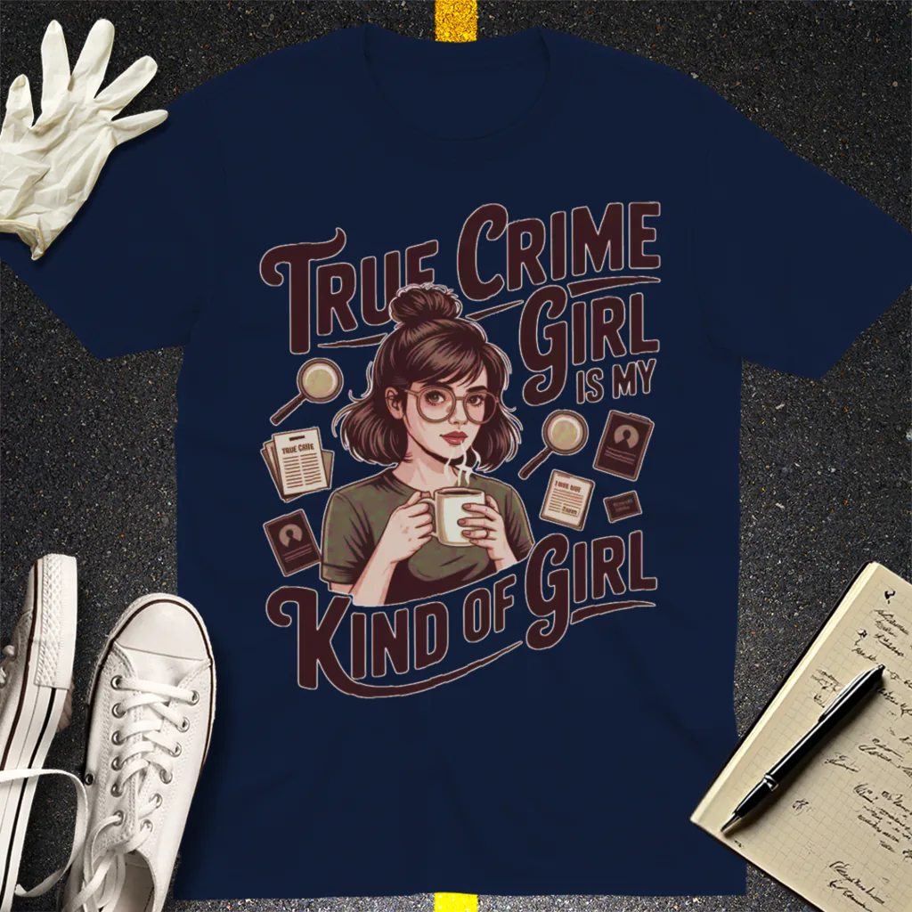 True Crime Girl T-Shirt - Navy