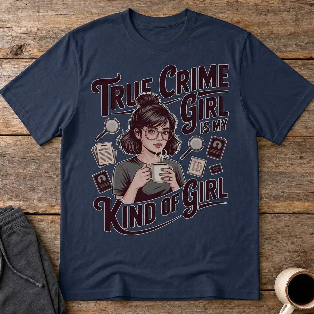 True Crime Girl T-Shirt - Navy