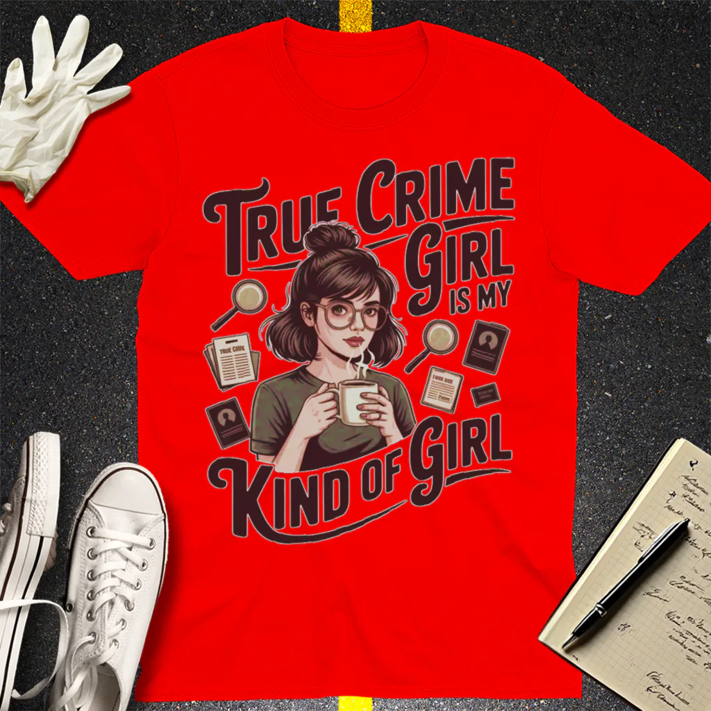 True Crime Girl T-Shirt - Red