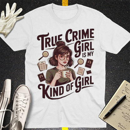 True Crime Girl T-Shirt - White