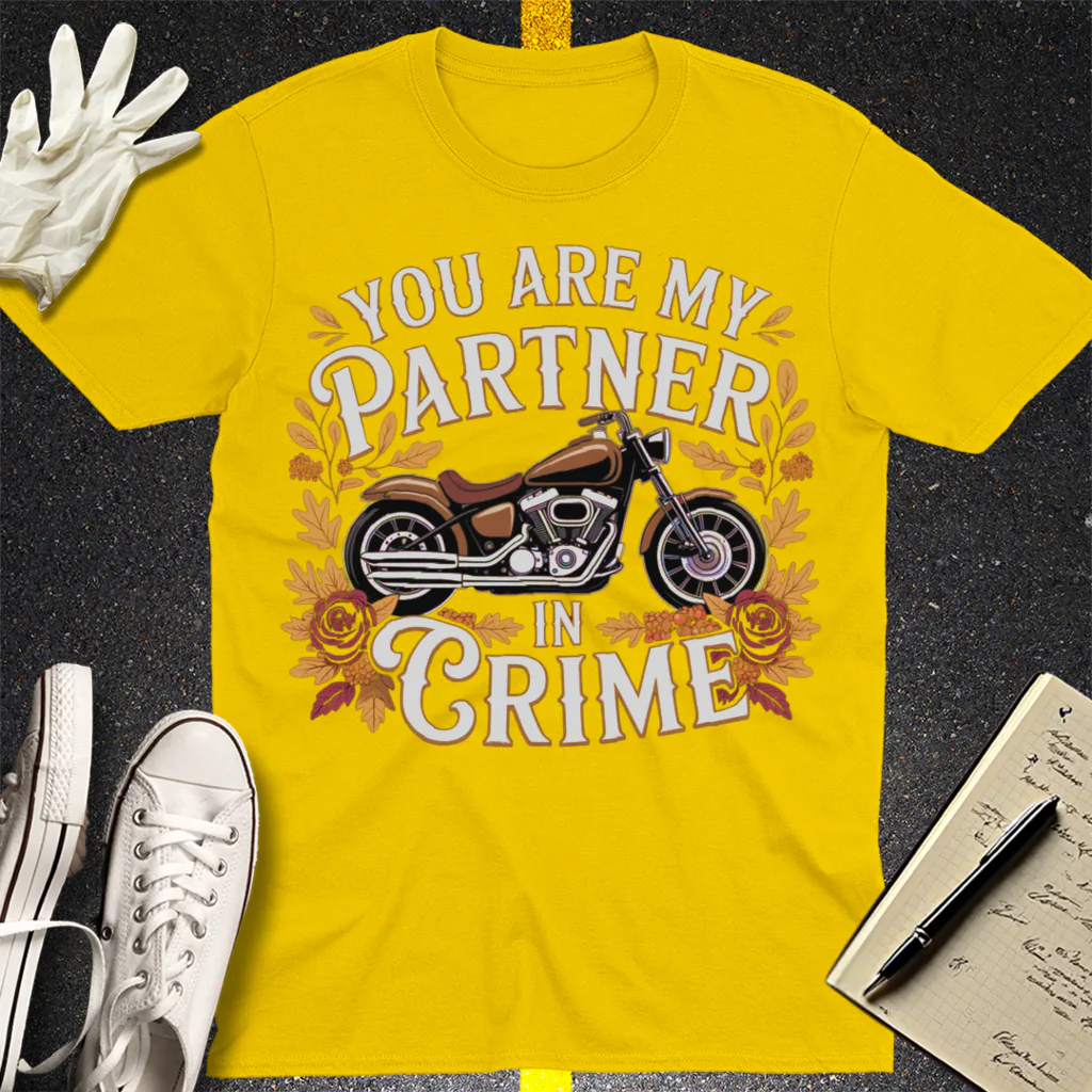 Partner in Crime Motorcycle T-Shirt - Daisy