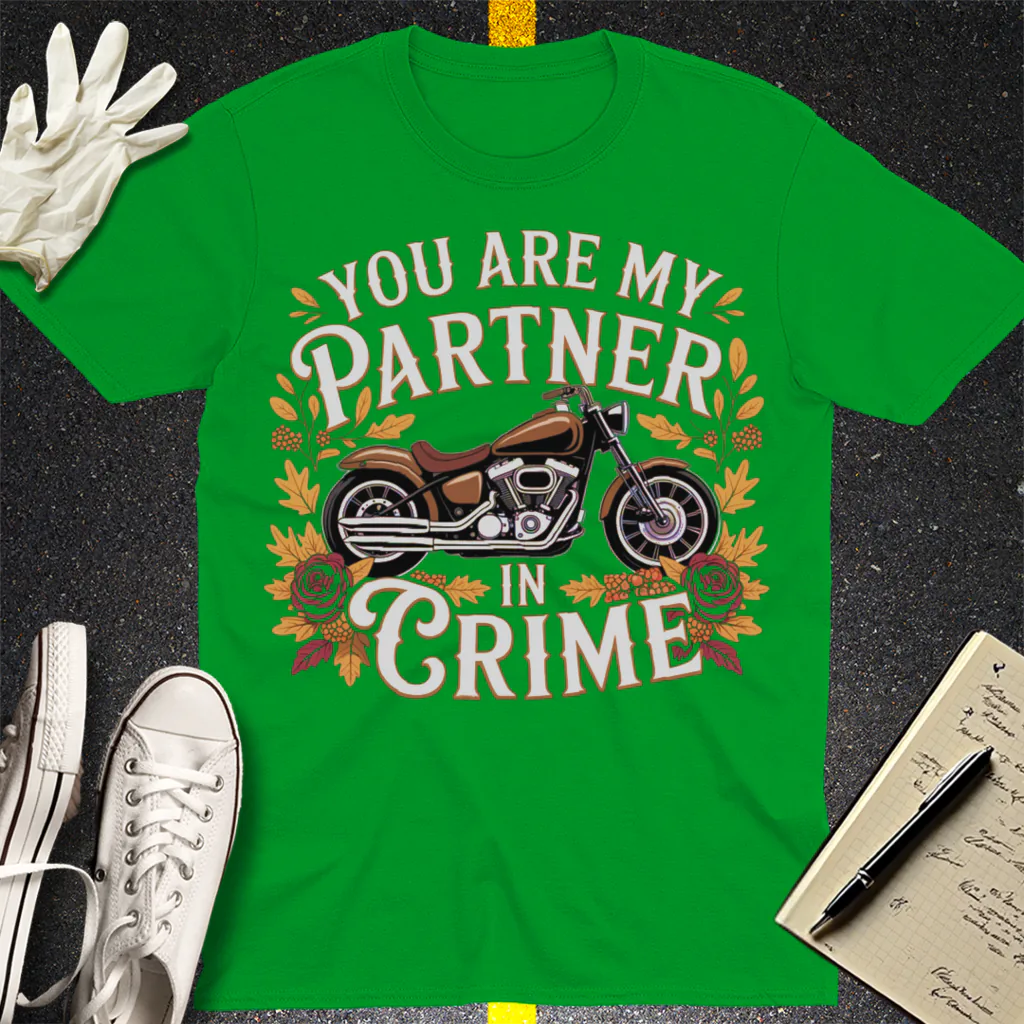 Partner in Crime Motorcycle T-Shirt - Irish Green