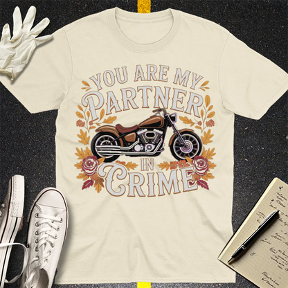 Partner in Crime Motorcycle T-Shirt - Natural