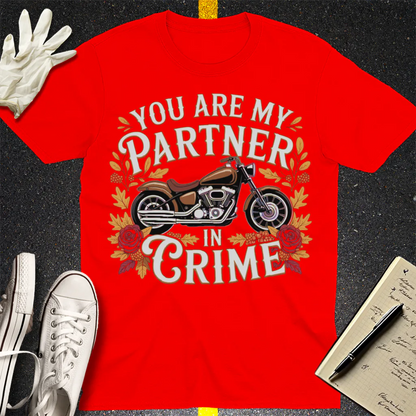 Partner in Crime Motorcycle T-Shirt - Red