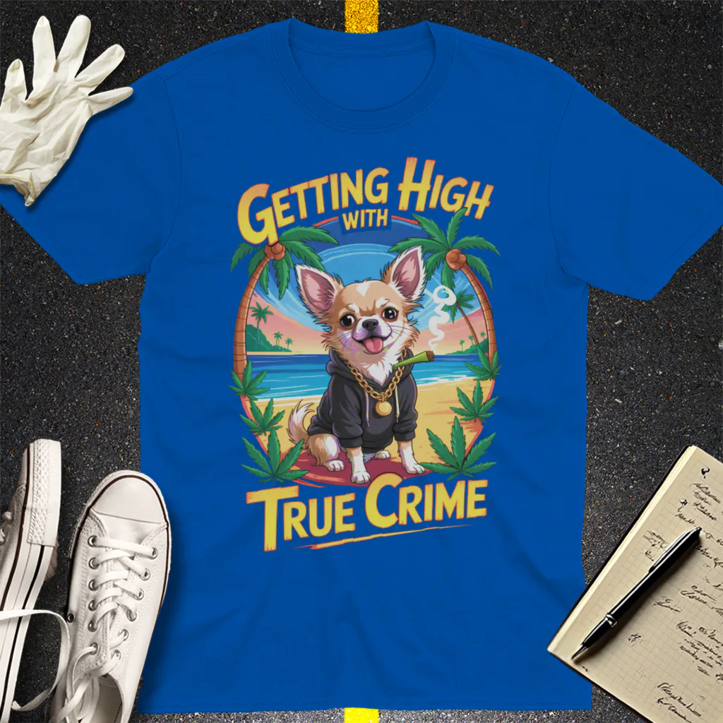 Getting High with True Crime T-Shirt - Royal