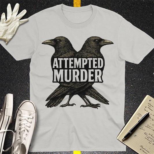 Attempted Murder T-Shirt - Ice Grey