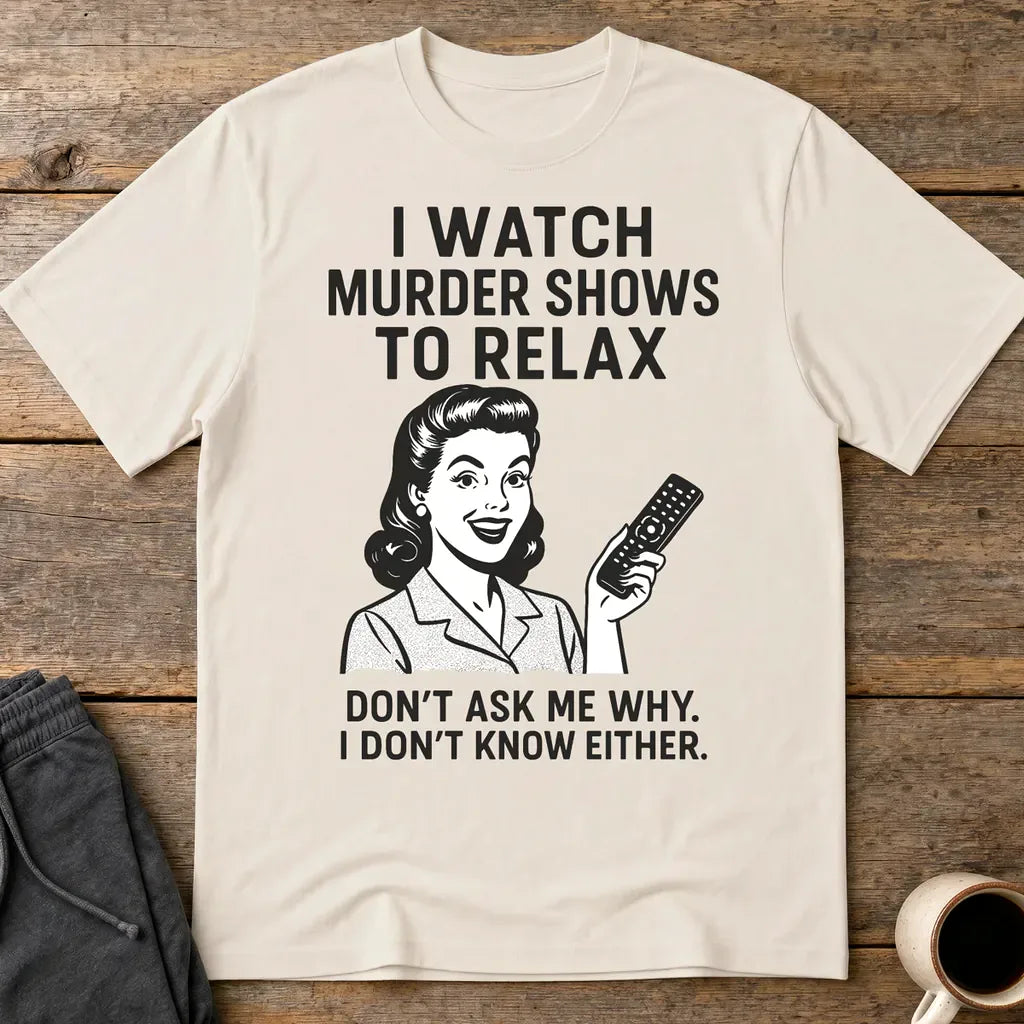 Murder Shows & Chill T-Shirt - Ice Grey