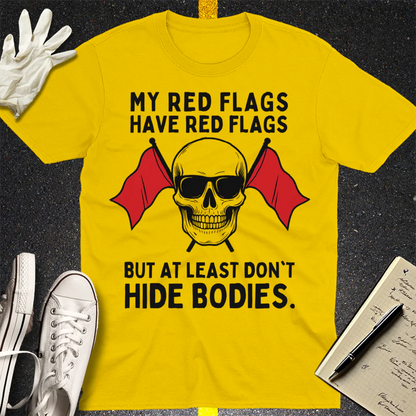 Red Flags Skull T-Shirt - Daisy