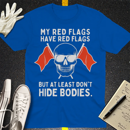Red Flags Skull T-Shirt - Royal