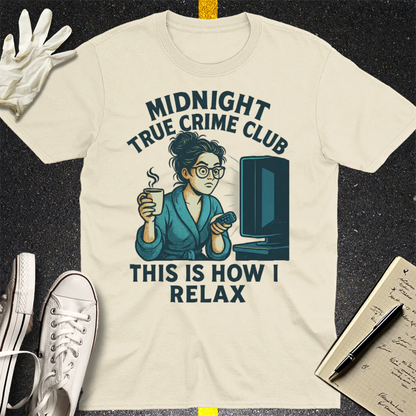 Midnight True Crime Club T-Shirt - Natural