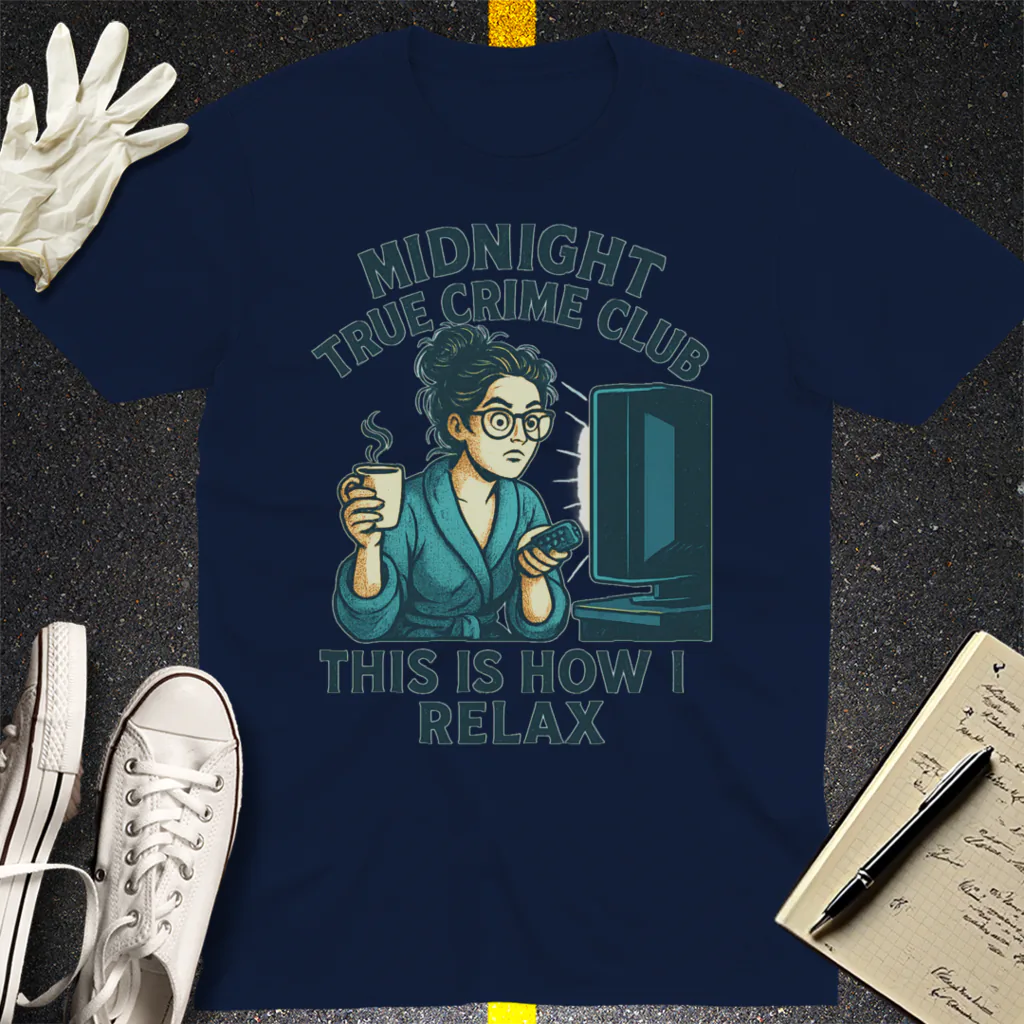 Midnight True Crime Club T-Shirt - Navy