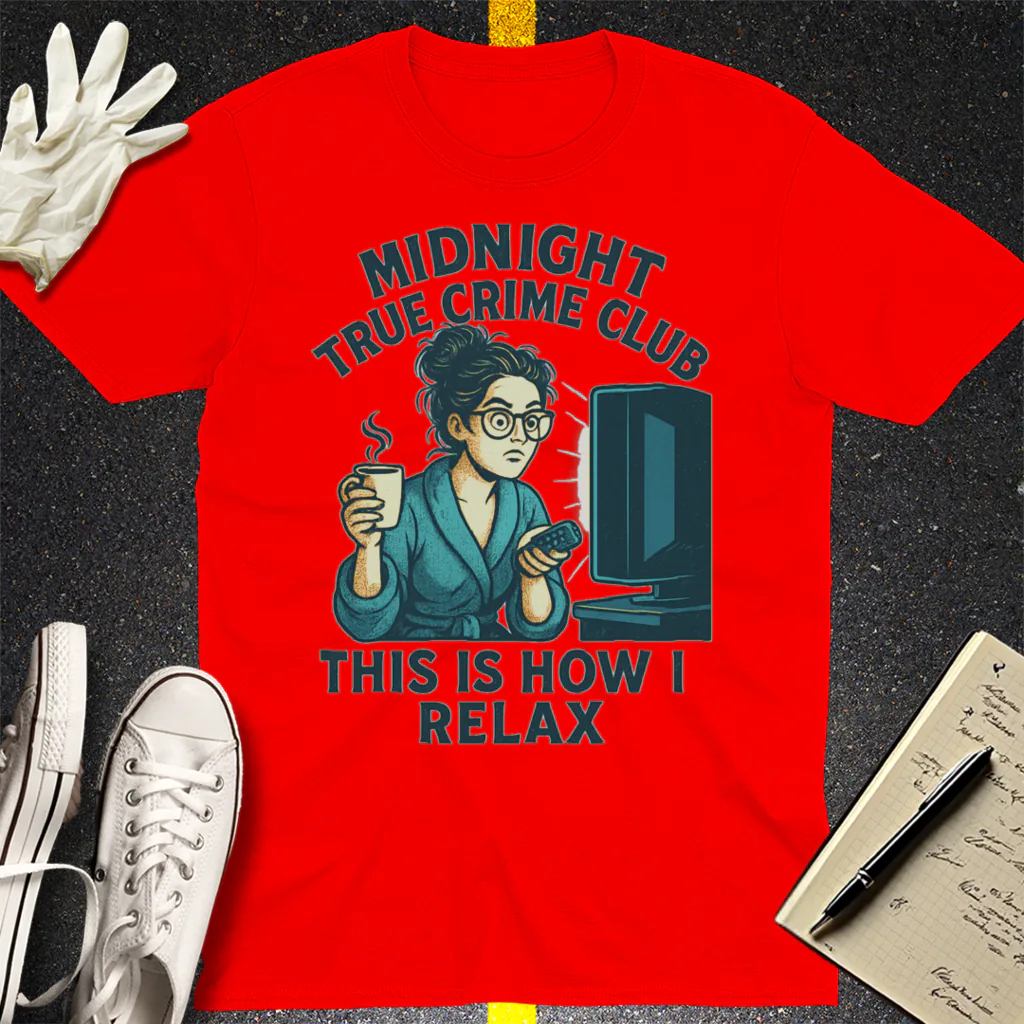 Midnight True Crime Club T-Shirt - Red