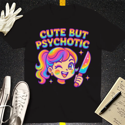 Cute But Psychotic T-Shirt - Black