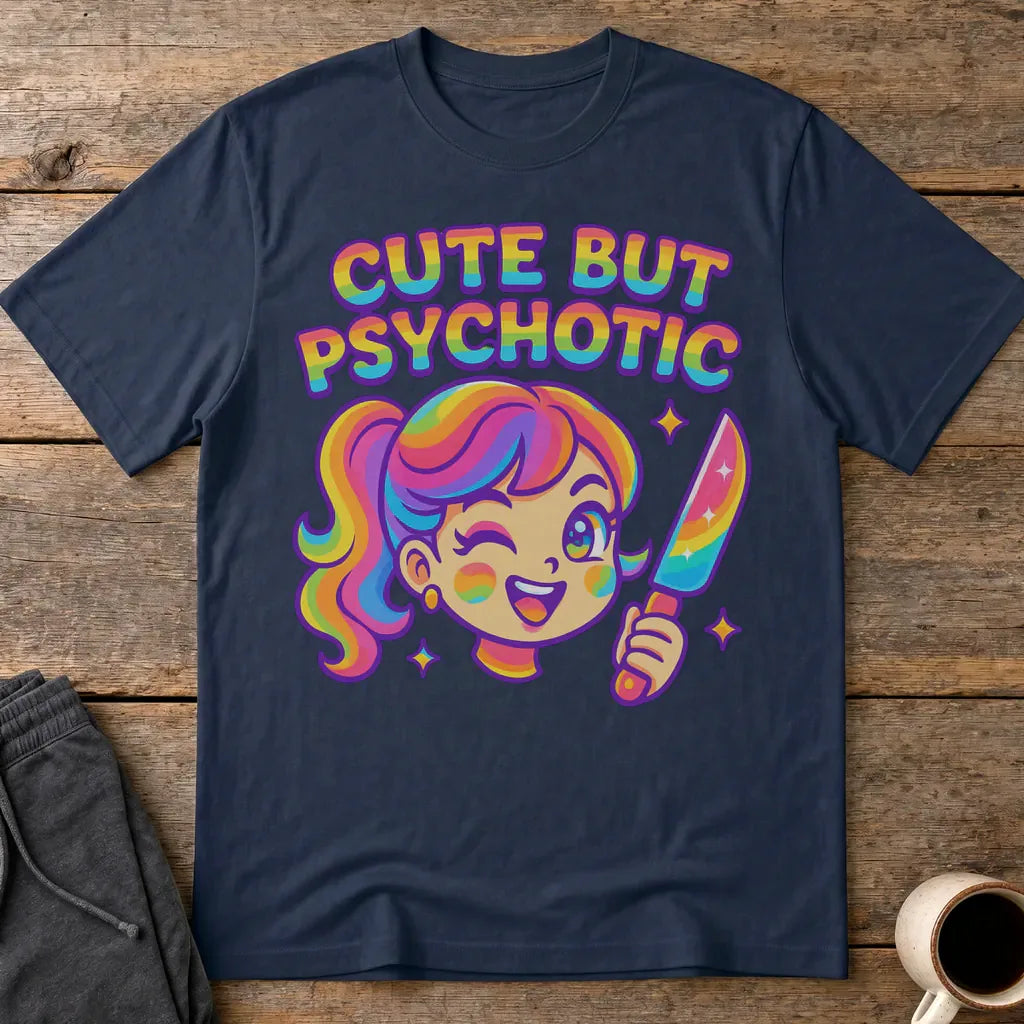 Cute But Psychotic T-Shirt - Navy