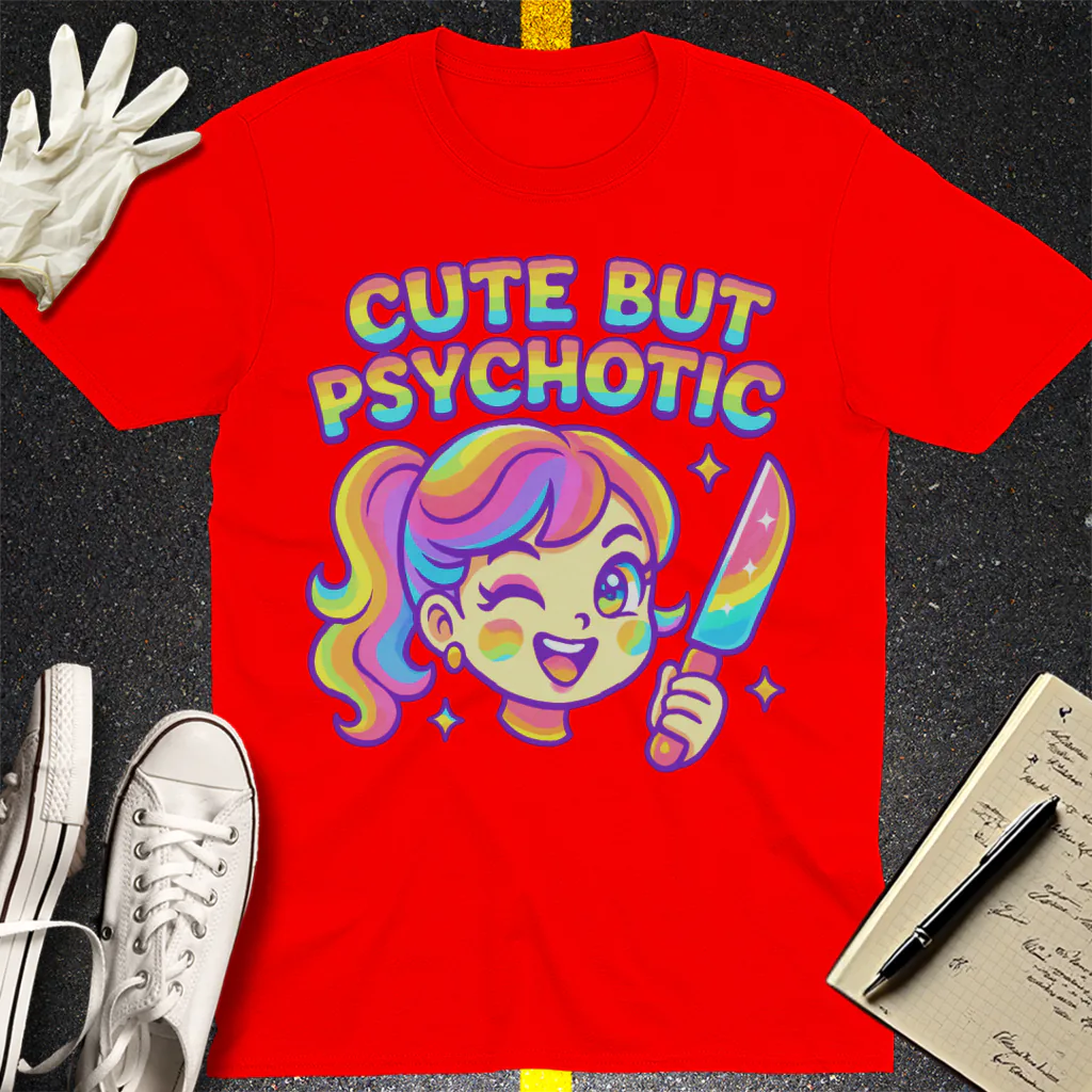 Cute But Psychotic T-Shirt - Red