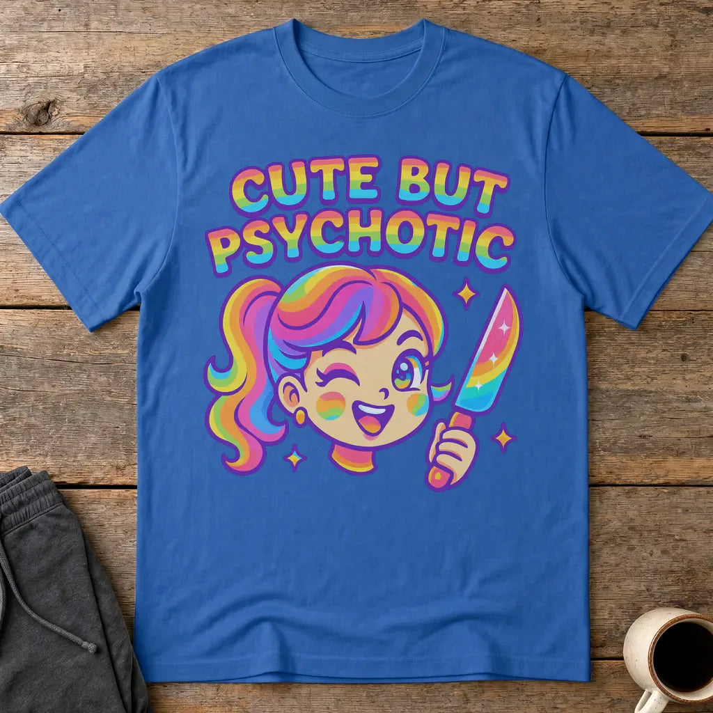 Cute But Psychotic T-Shirt - Royal