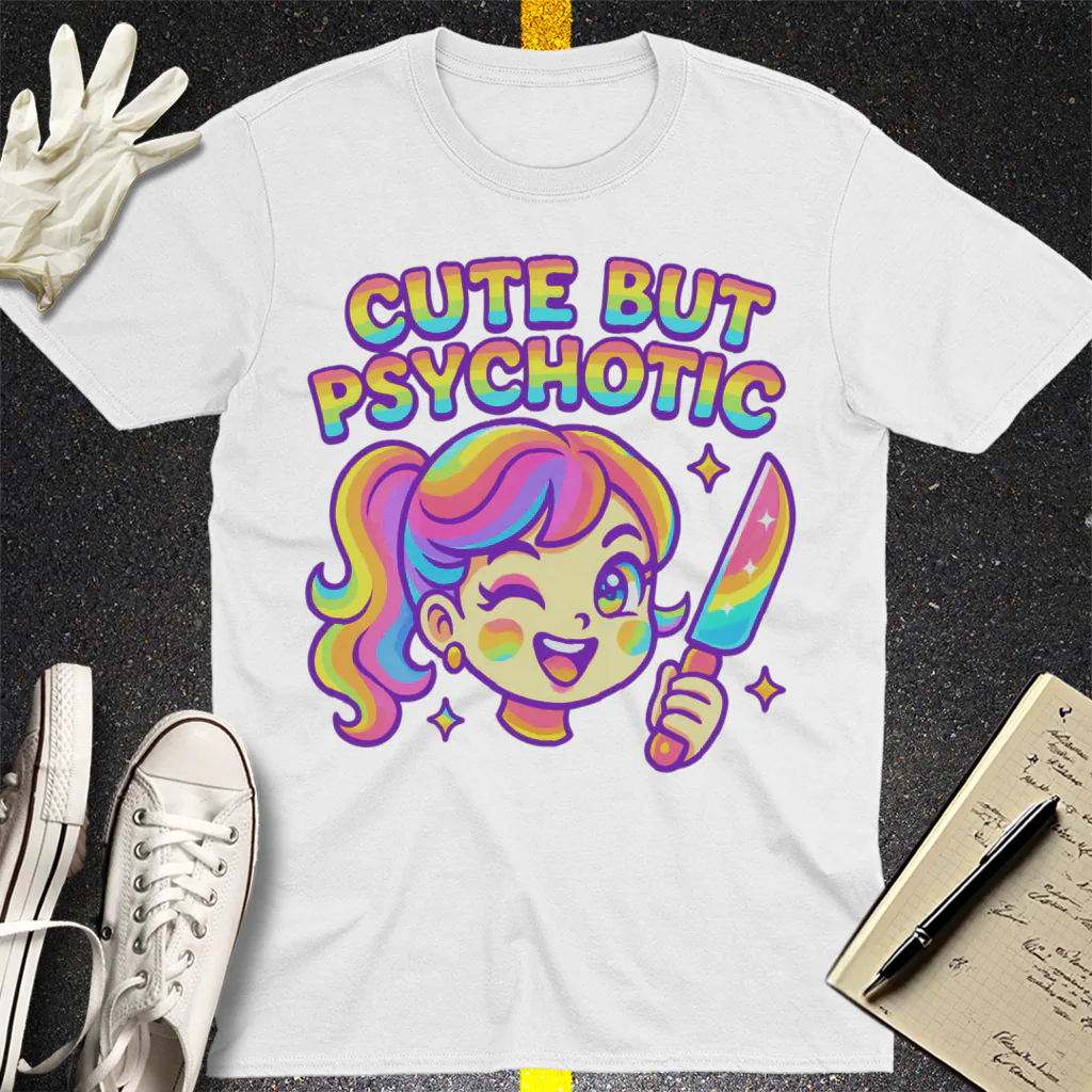 Cute But Psychotic T-Shirt - White