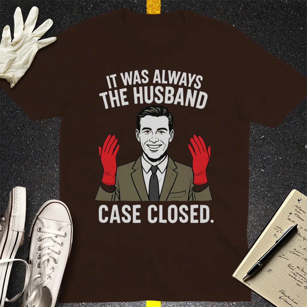 It Was Always the Husband T-Shirt - Dark Chocolate