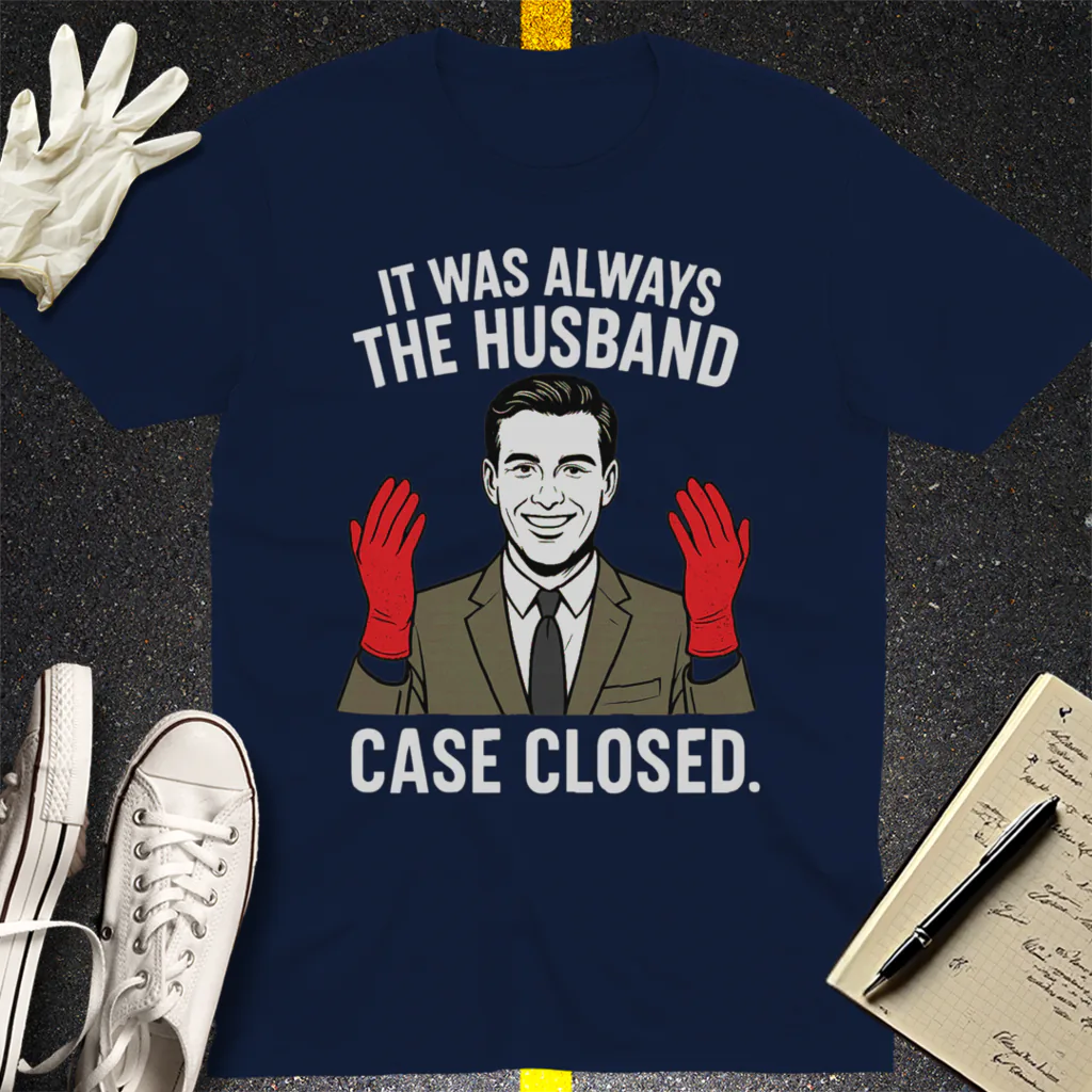 It Was Always the Husband T-Shirt - Navy