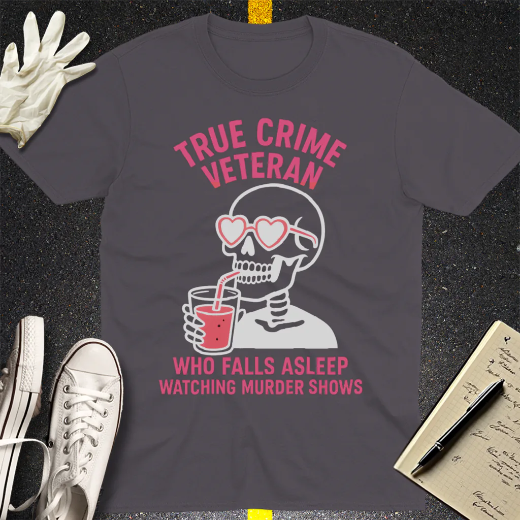 True Crime Veteran T-Shirt - Charcoal
