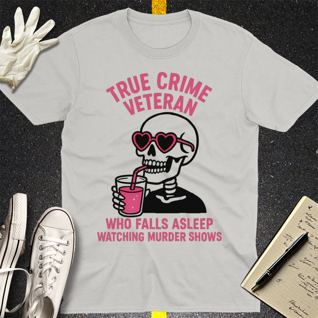 True Crime Veteran T-Shirt - Ice Grey