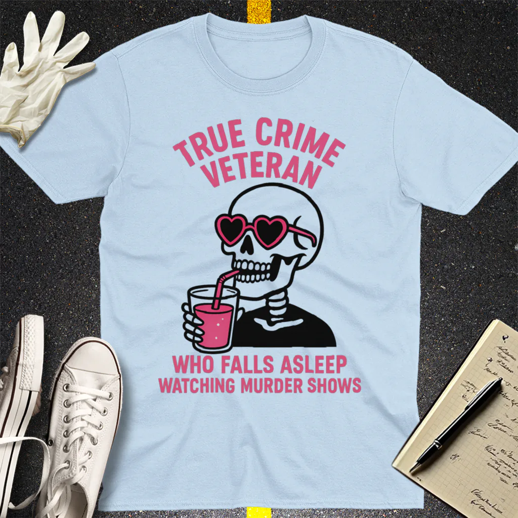 True Crime Veteran T-Shirt - Light Blue